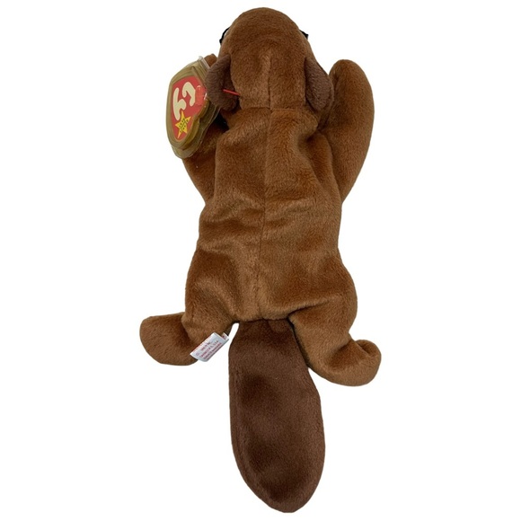 RARE "BUCKY" THE BEAVER TY BEanie BABY PVC Pellets Style #4016 - Picture 5 of 9